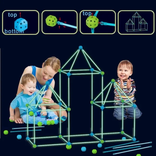 Kit de 140 piezas que brillan en la oscuridad Air Forts - Imagen 5