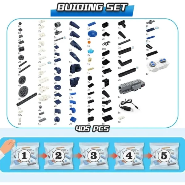 Yerloa Kit robot programable App 405 pcs - Imagen 2