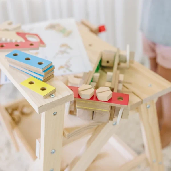 Melissa & Doug banco de trabajo 55 pcs de construcción - Imagen 2