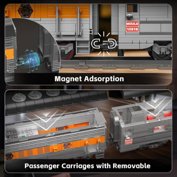 Locomotora controlada por App o control Mould King - Imagen 6