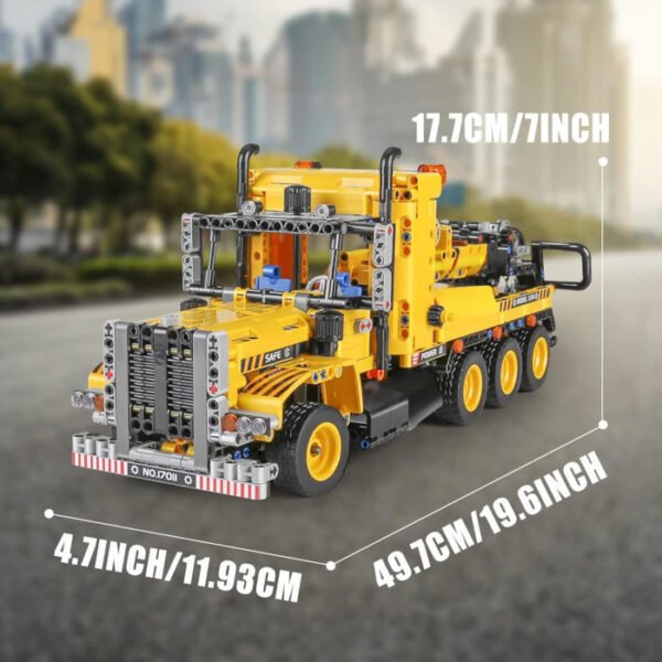 Grúa de camión de remolque sin motor Mould King 1250 pcs - Imagen 6