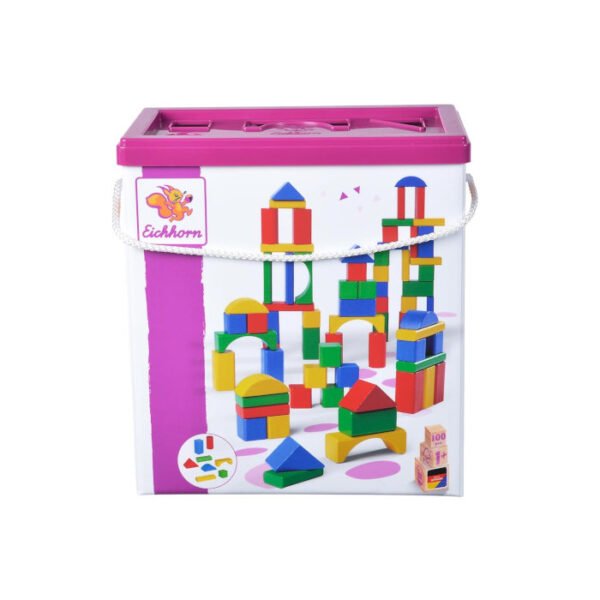 Bloques de madera de colores 100 pcs Eichhorn - Imagen 2