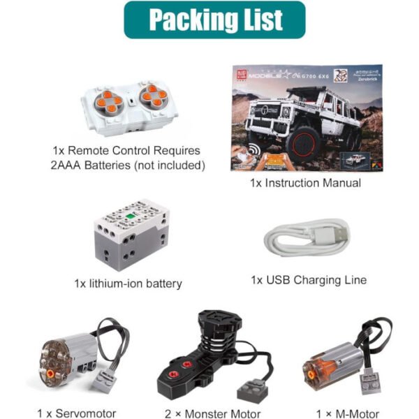Coche todoterreno a control remoto con motores Mould King 718 pcs - Imagen 3