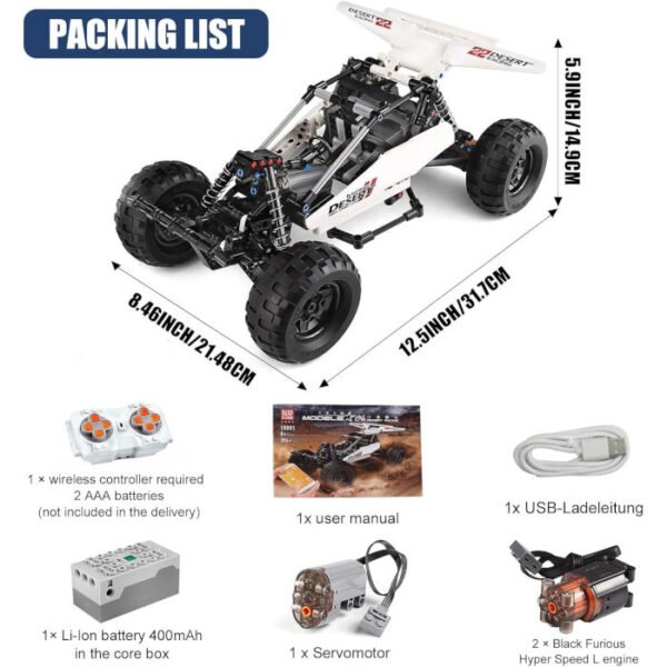 Buggy Todoterreno teledirigido con 3 Motores Mould King - Imagen 5