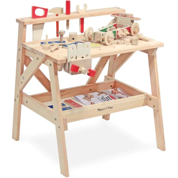 Melissa & Doug banco de trabajo 55 pcs de construcción