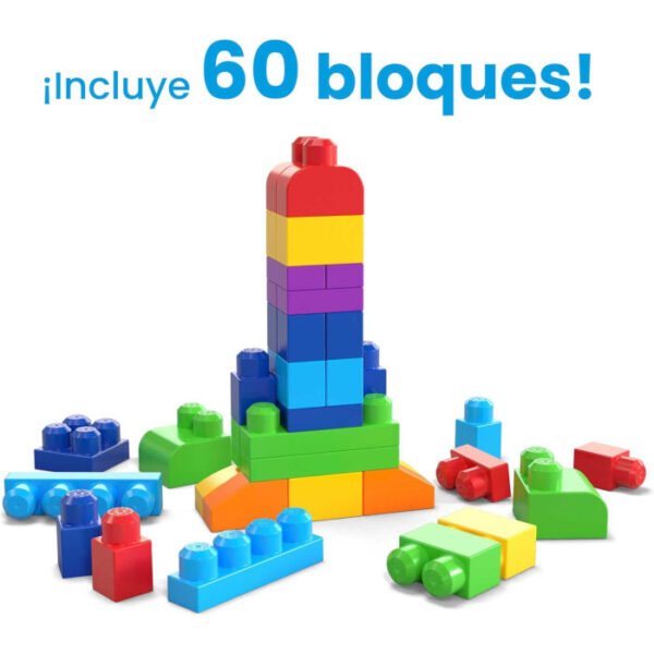 Mega Bloks Bolsa clásica con 60 Bloques de construcción - Imagen 3