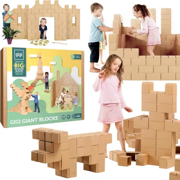 100 bloques de cartón GiGi Bloks XXL