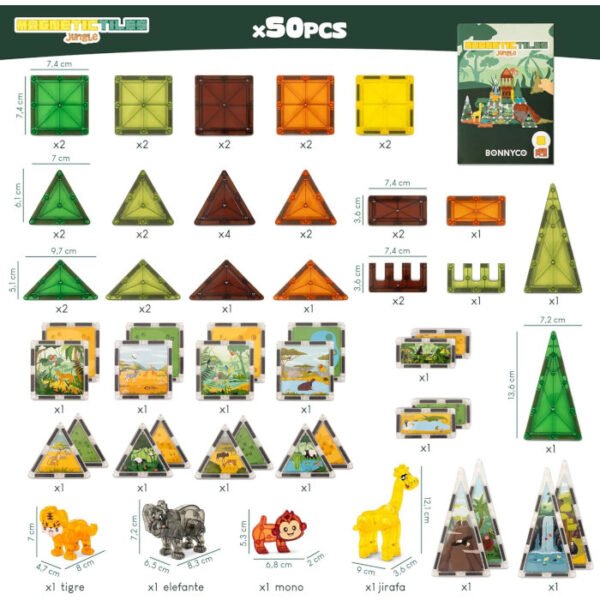 Bloques magnéticos BONNYCO 50 pcs - Imagen 6