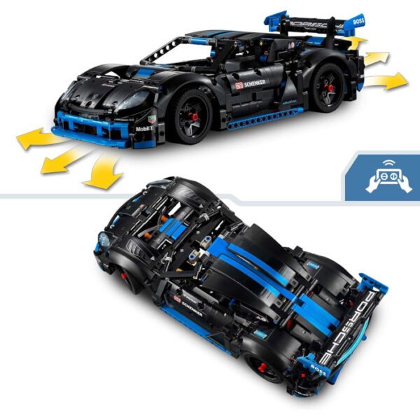 Coche de carreras Porsche GT4 teledirigido LEGO Technic 874 pcs - Imagen 2