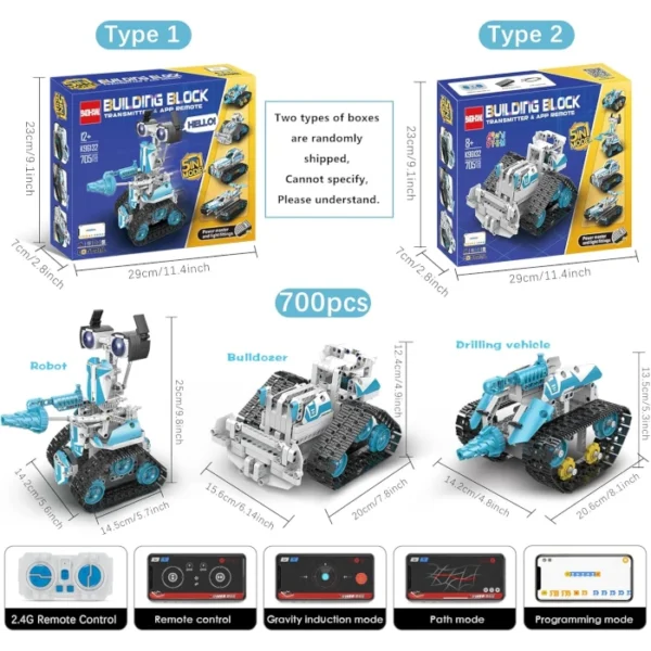 BEHOWL juguete STEM Robot programable 700 pcs - Imagen 6
