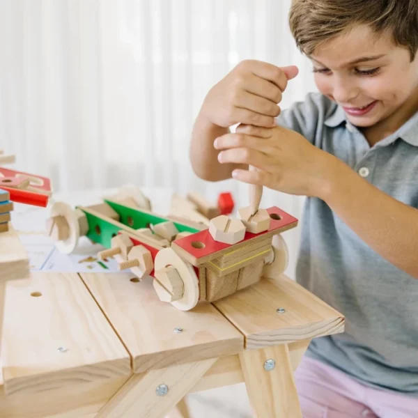 Melissa & Doug banco de trabajo 55 pcs de construcción - Imagen 3