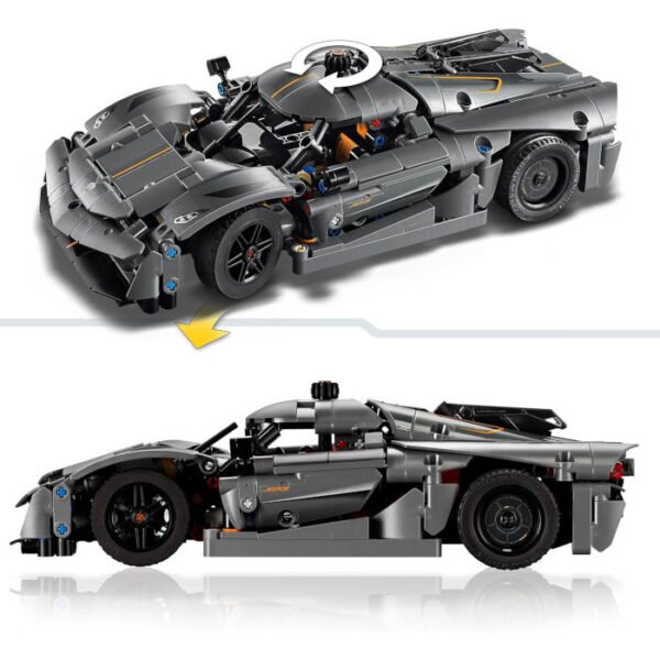 Hipercoche Koenigsegg Jesko Absolut gris LEGO Technic 801 pcs - Imagen 3