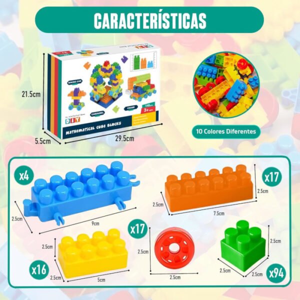 Bloques incluye ruedas 148 pcs BERYLED - Imagen 4