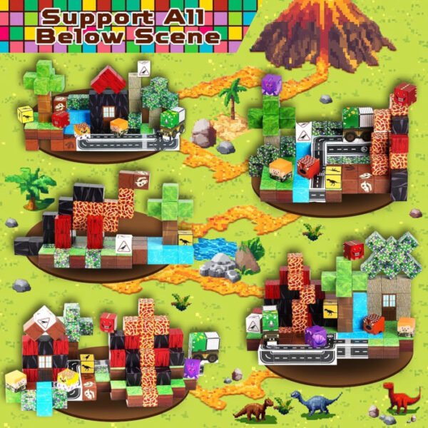 Bloques Magnéticos Montessori 100 pcs 5 escenarios - Imagen 4
