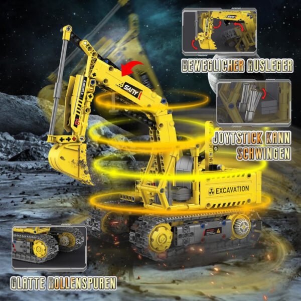 Ulikey Vehículos de construcción teledirigido con App 555 pcs 5 en 1 - Imagen 6