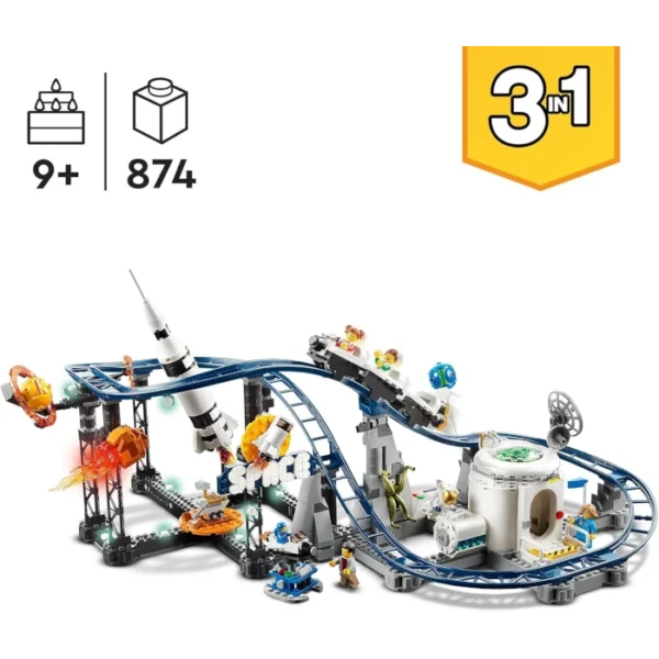 Montaña rusa, torre o tiovivo LEGO 874 pcs - Imagen 4