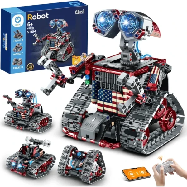 Technic robot controlado por App 4 en 1 de 631 pcs