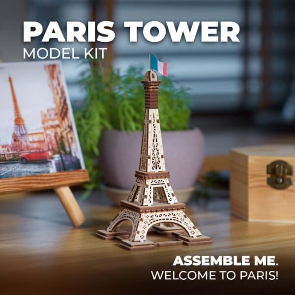 Torre Eiffel de París ensamblaje en madera UGEARS - Imagen 3
