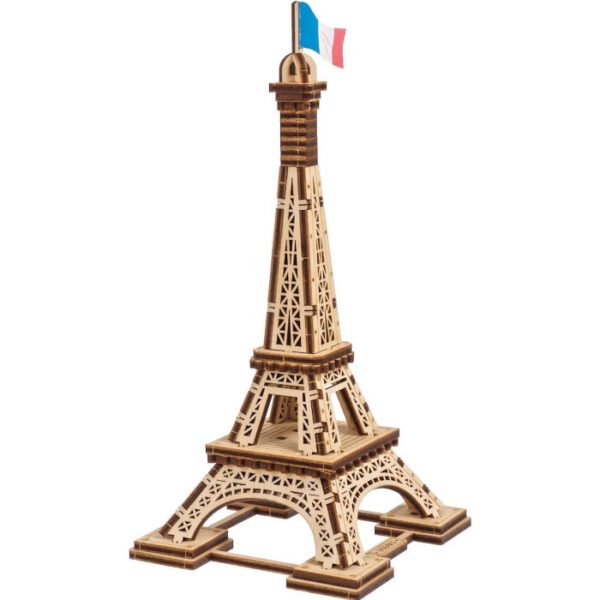 Torre Eiffel de París ensamblaje en madera UGEARS