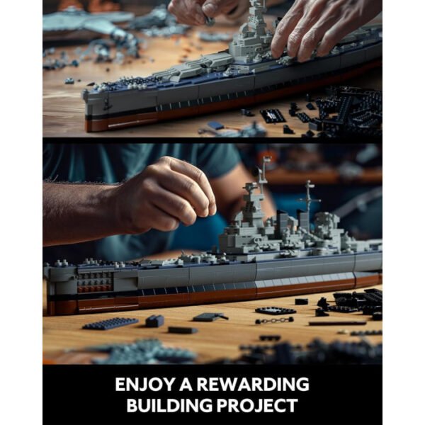 Acorazado barco militar para adultos 1701 pcs de Nifeliz - Imagen 6