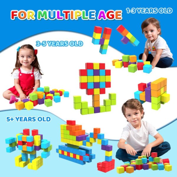 Cubos de apilamiento magnéticos Pairez Toys 24 unidades - Imagen 2
