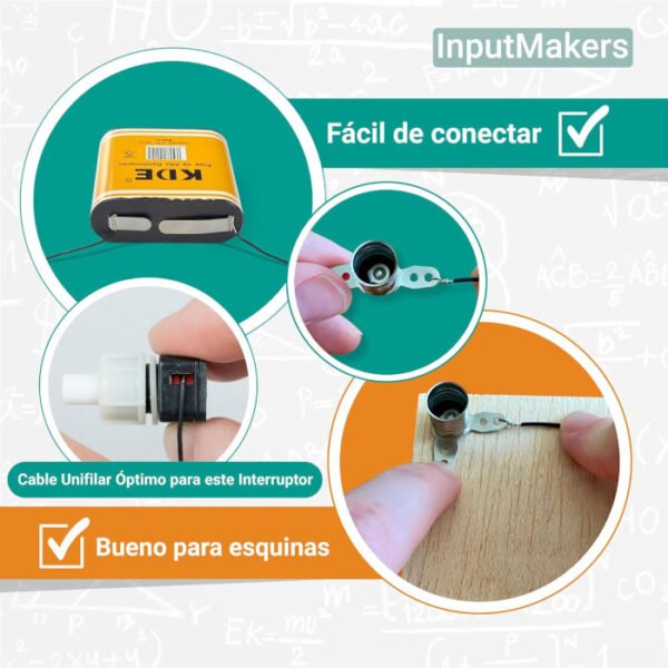 Set de circuitos motores eléctricos pequeños y pila petaca InputMakers - Imagen 2