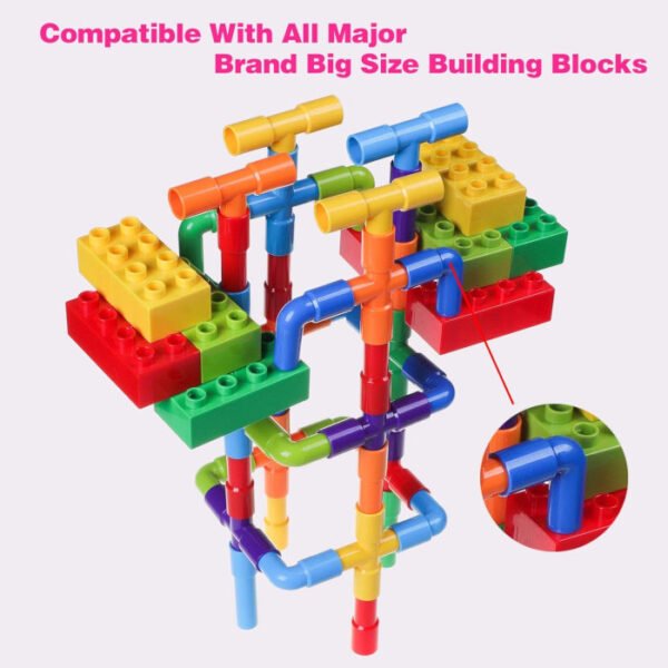 Bloques de construcción de tuberías 188 pcs Burgkidz - Imagen 3