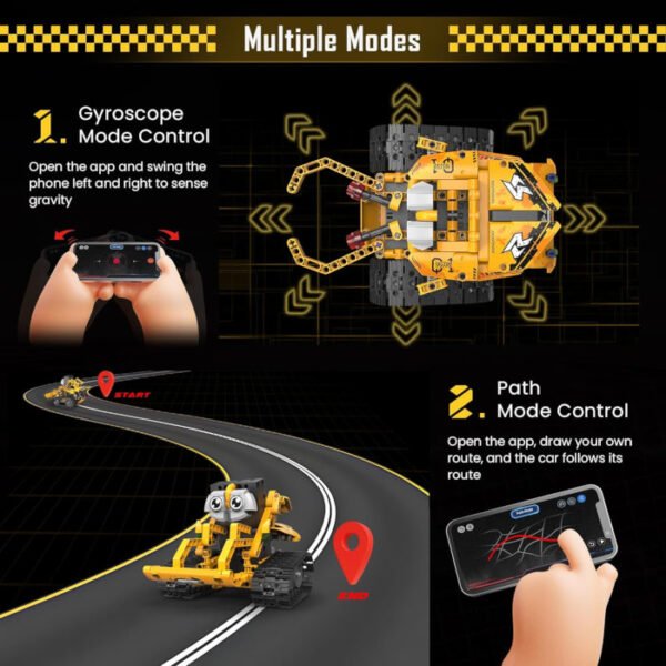 Robots 5 en 1 RC con App y control remoto y batería recargable USB-C - Imagen 2