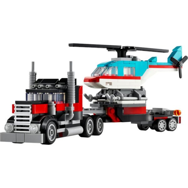 3 en 1 Camión con helicóptero, avión de Hélices, bólido y coche SUV de LEGO - Imagen 2
