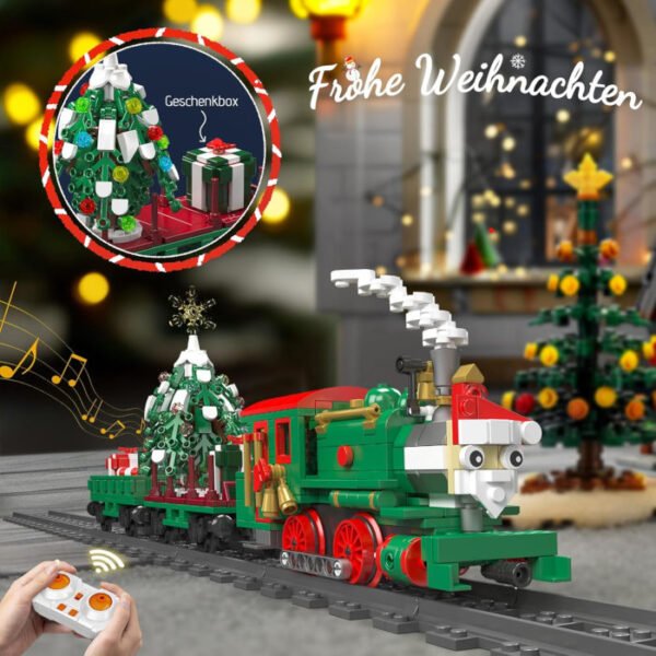 Tren de Navidad con motores y musica mando a control 922 pcs Mould King - Imagen 2
