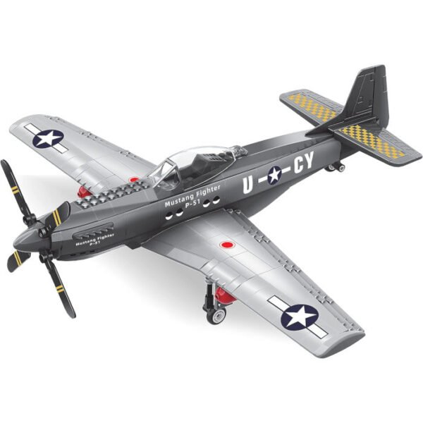 Avión de combate Mustang WW2 P-51 de 258 pcs - Imagen 3