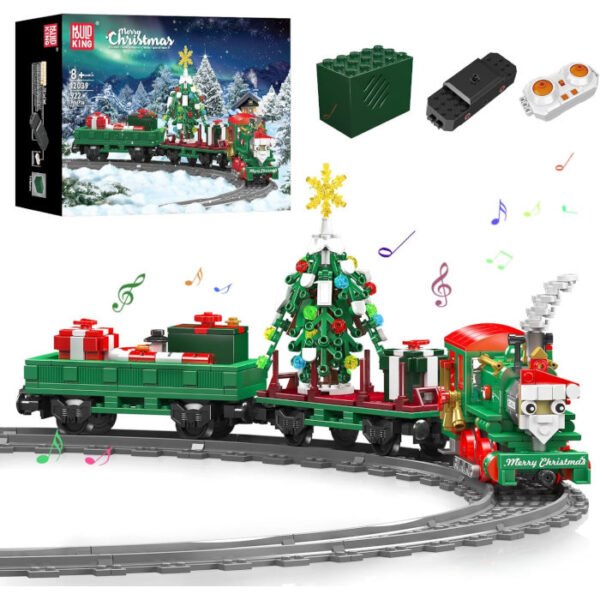Tren de Navidad con motores y musica mando a control 922 pcs Mould King