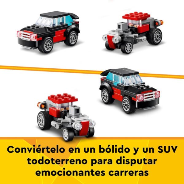 3 en 1 Camión con helicóptero, avión de Hélices, bólido y coche SUV de LEGO - Imagen 7