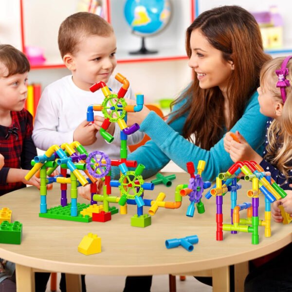Bloques de construcción de tuberías 188 pcs Burgkidz - Imagen 7