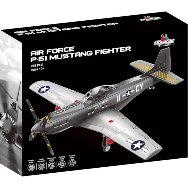 Avión de combate Mustang WW2 P-51 de 258 pcs - Imagen 2