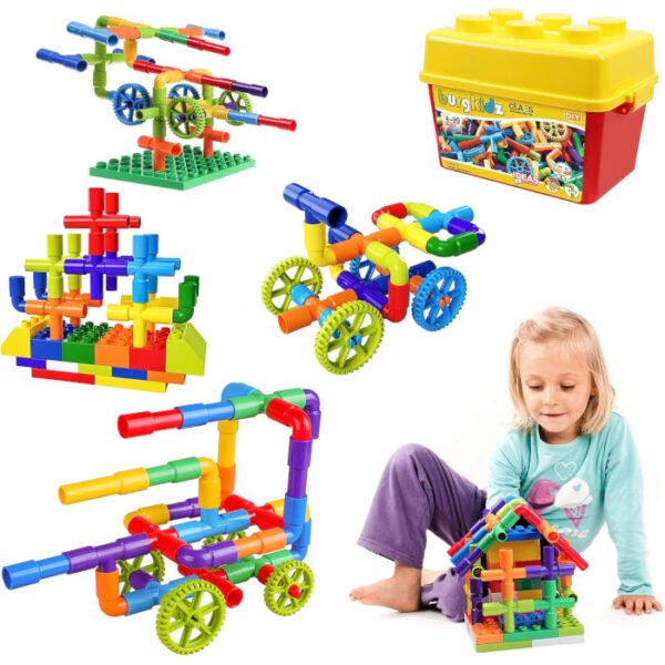Bloques de construcción de tuberías 188 pcs Burgkidz - Imagen 8