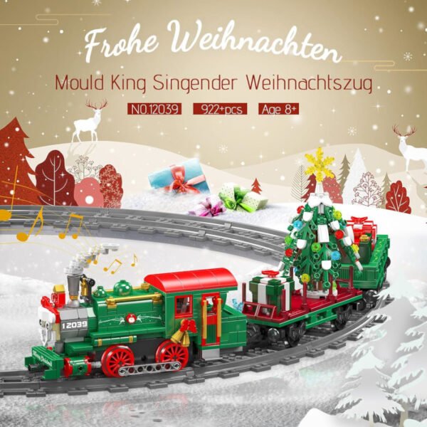 Tren de Navidad con motores y musica mando a control 922 pcs Mould King - Imagen 4
