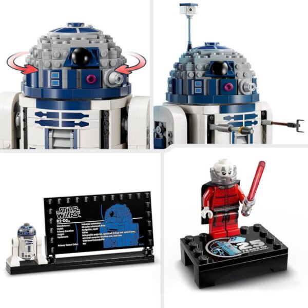 R2-D2 figura articulada cabeza Giratoria periscopio y herramientas LEGO Star Wars - Imagen 4