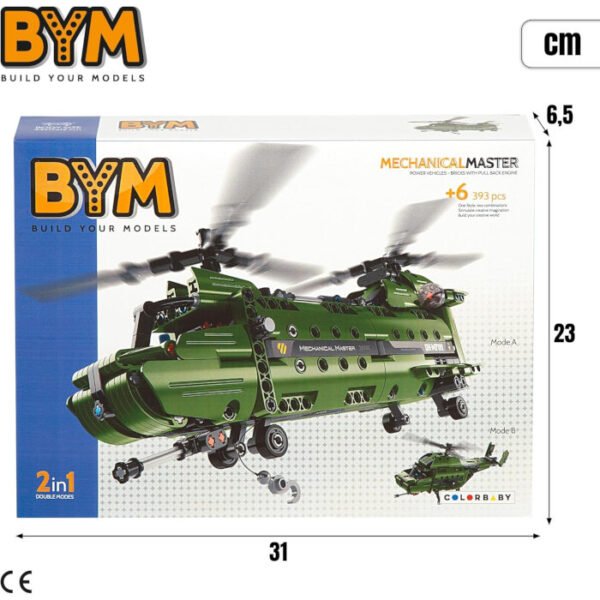 Maqueta construcción helicóptero 393 pcs 2 en 1 - Imagen 6
