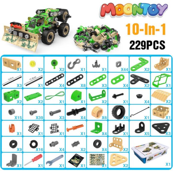 MOONTOY bloques de construcción 229 pcs Montessori - Imagen 3