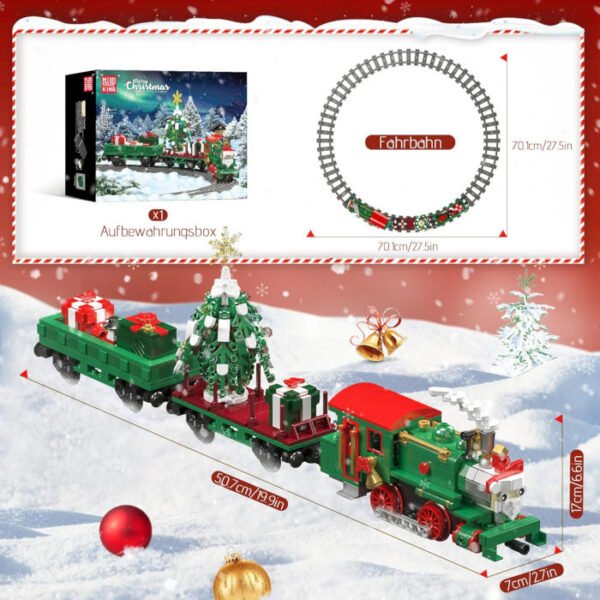 Tren de Navidad con motores y musica mando a control 922 pcs Mould King - Imagen 6