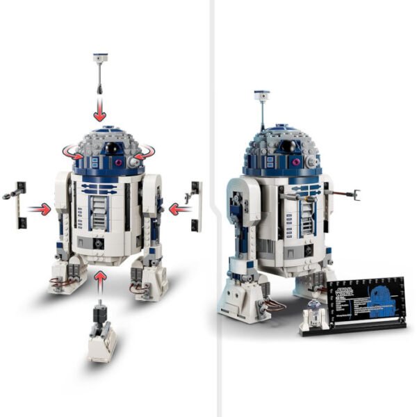 R2-D2 figura articulada cabeza Giratoria periscopio y herramientas LEGO Star Wars - Imagen 2
