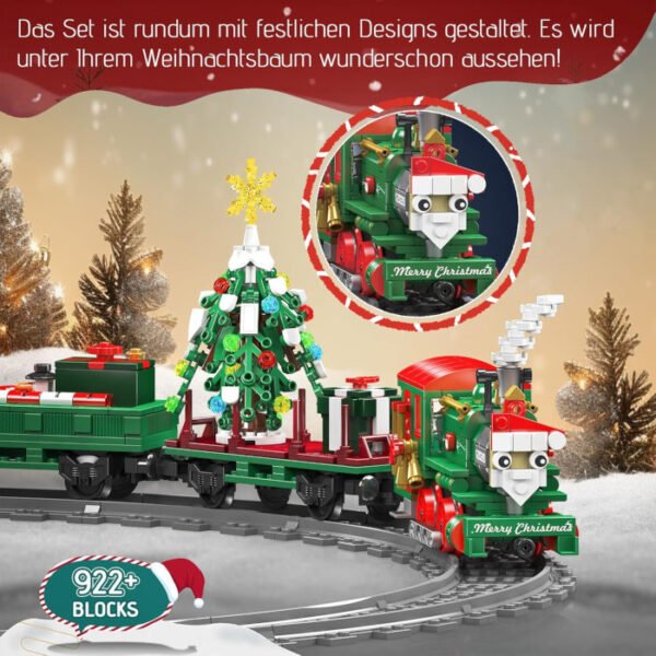 Tren de Navidad con motores y musica mando a control 922 pcs Mould King - Imagen 3