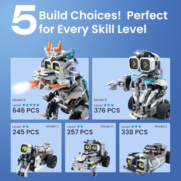 Robot transformable 5 en 1 teledirigido 646 pcs - Imagen 2
