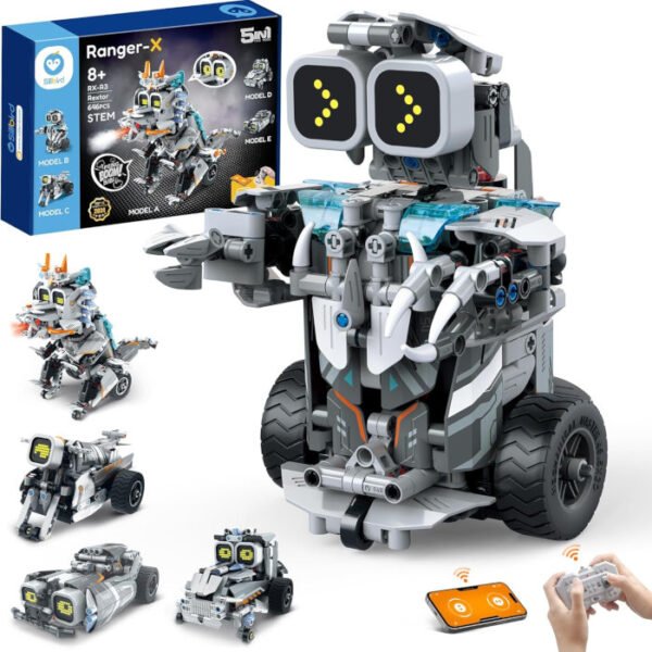 Robot transformable 5 en 1 teledirigido 646 pcs