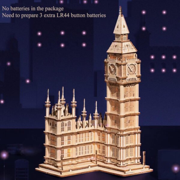 Big Ben maqueta ensamblaje madera ROLIFE 220 pcs - Imagen 6