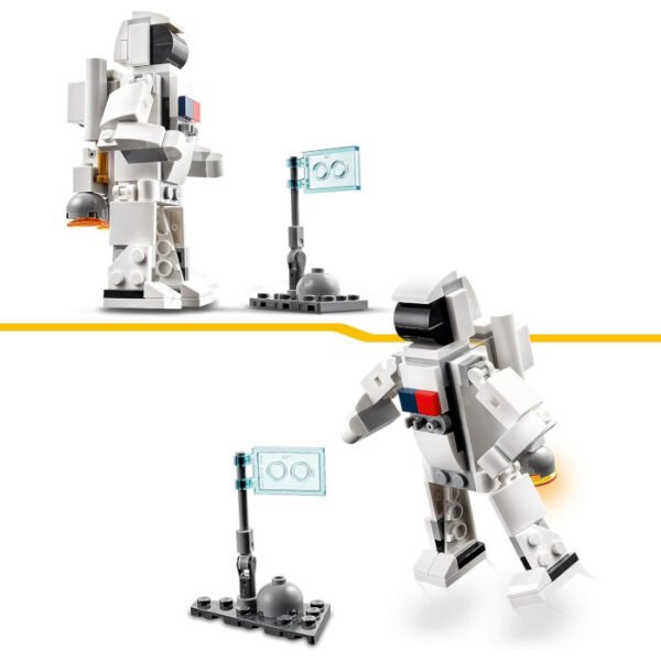 3 en 1 Lanzadera espacial o figura de astronauta o nave de juguete LEGO Creator - Imagen 2
